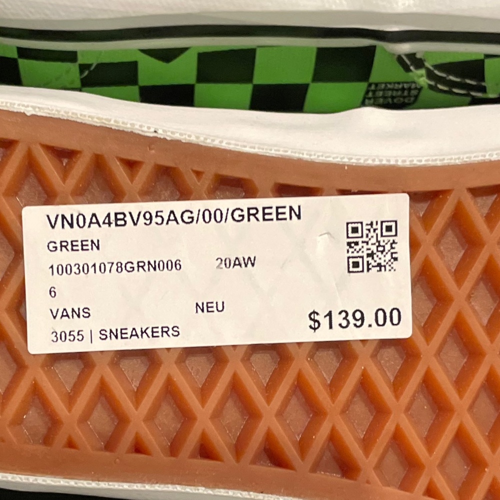 Vans x Dover Street Market OG Authentic LX DSM Checkerboard (Fluro Green) - Picture 12 of 13